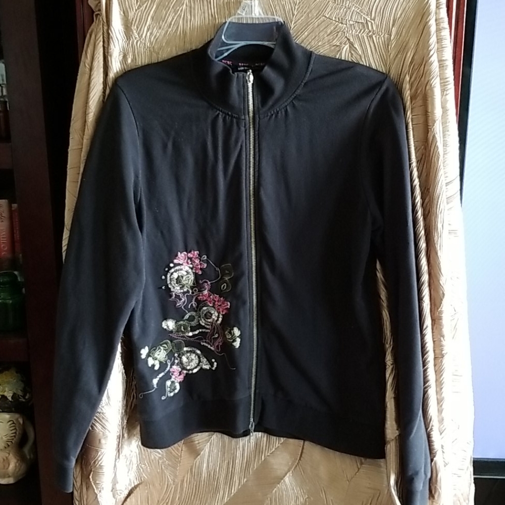 Bbg running jacket black with applique